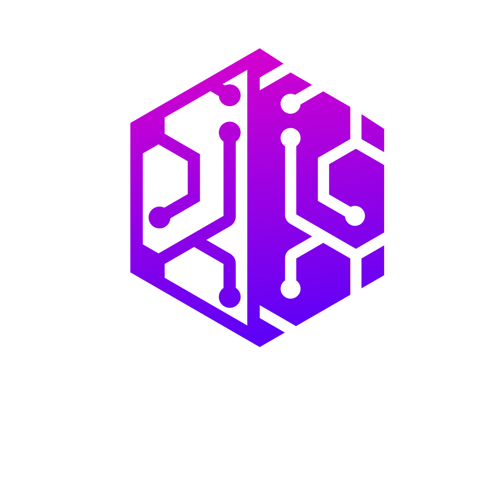 byte-back ai logo vertical colour and white